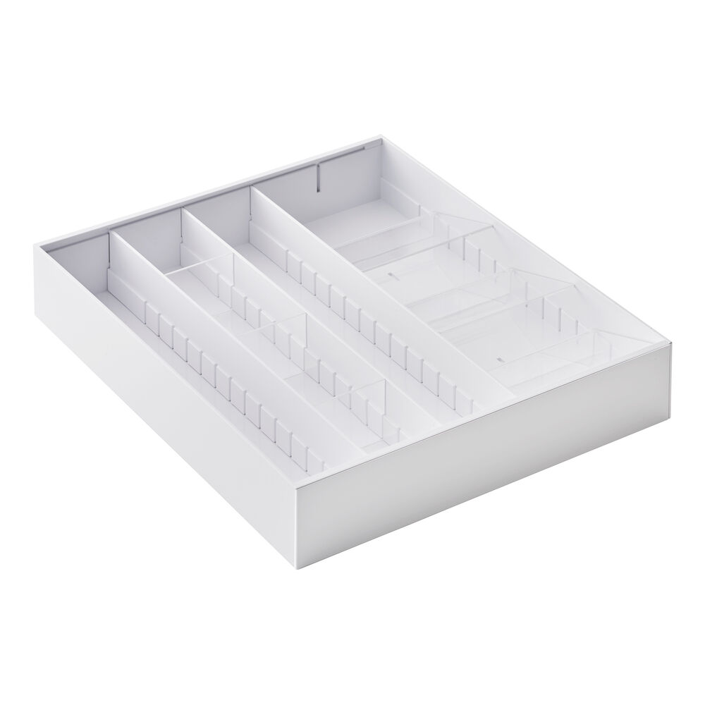 Extendable Cutlery Tray with Angled Compartments : Practical Extendable Design