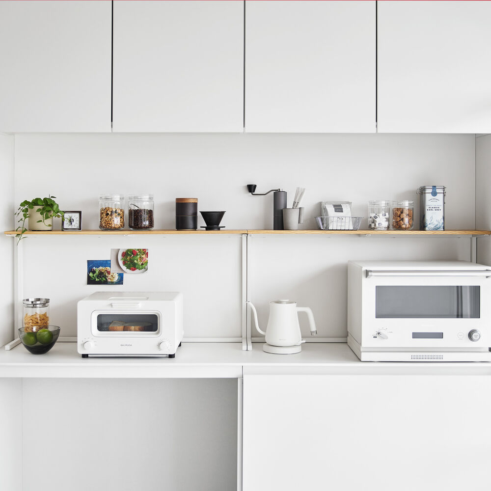 Wood-Top Kitchen Shelf : Maximize Counter Space