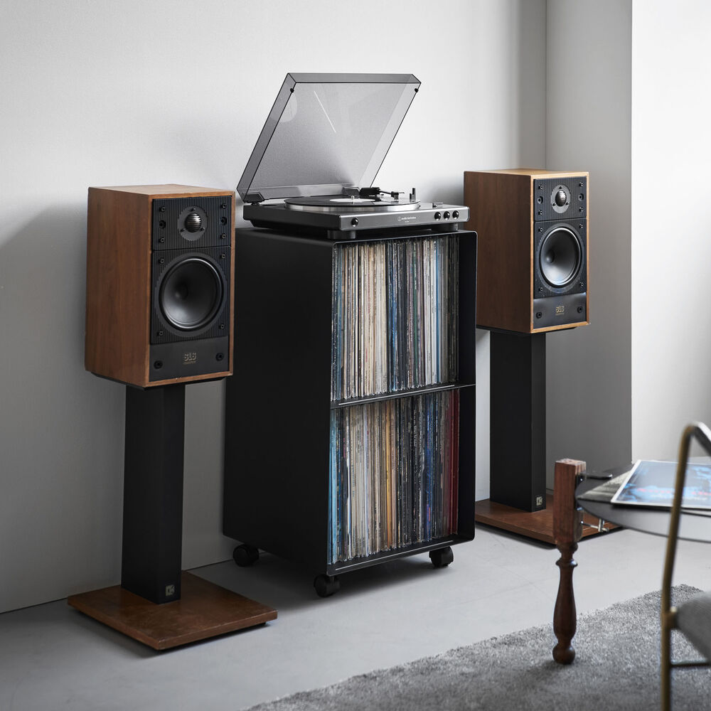 2-Tiered Record Rack with Casters : Designed for Records