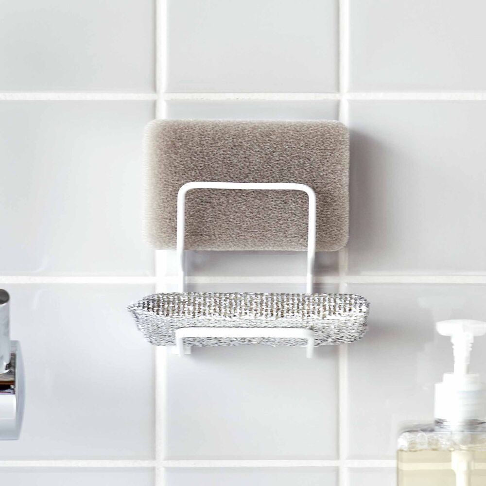 Film Hook Double Sponge Holder : Angled, Open Design